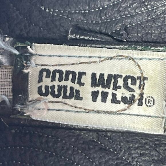 Vintage Code West Green Leather Pointed Toe Mid Calf Western Cowboy Boots Sz 5.5 - Picture 8 of 9